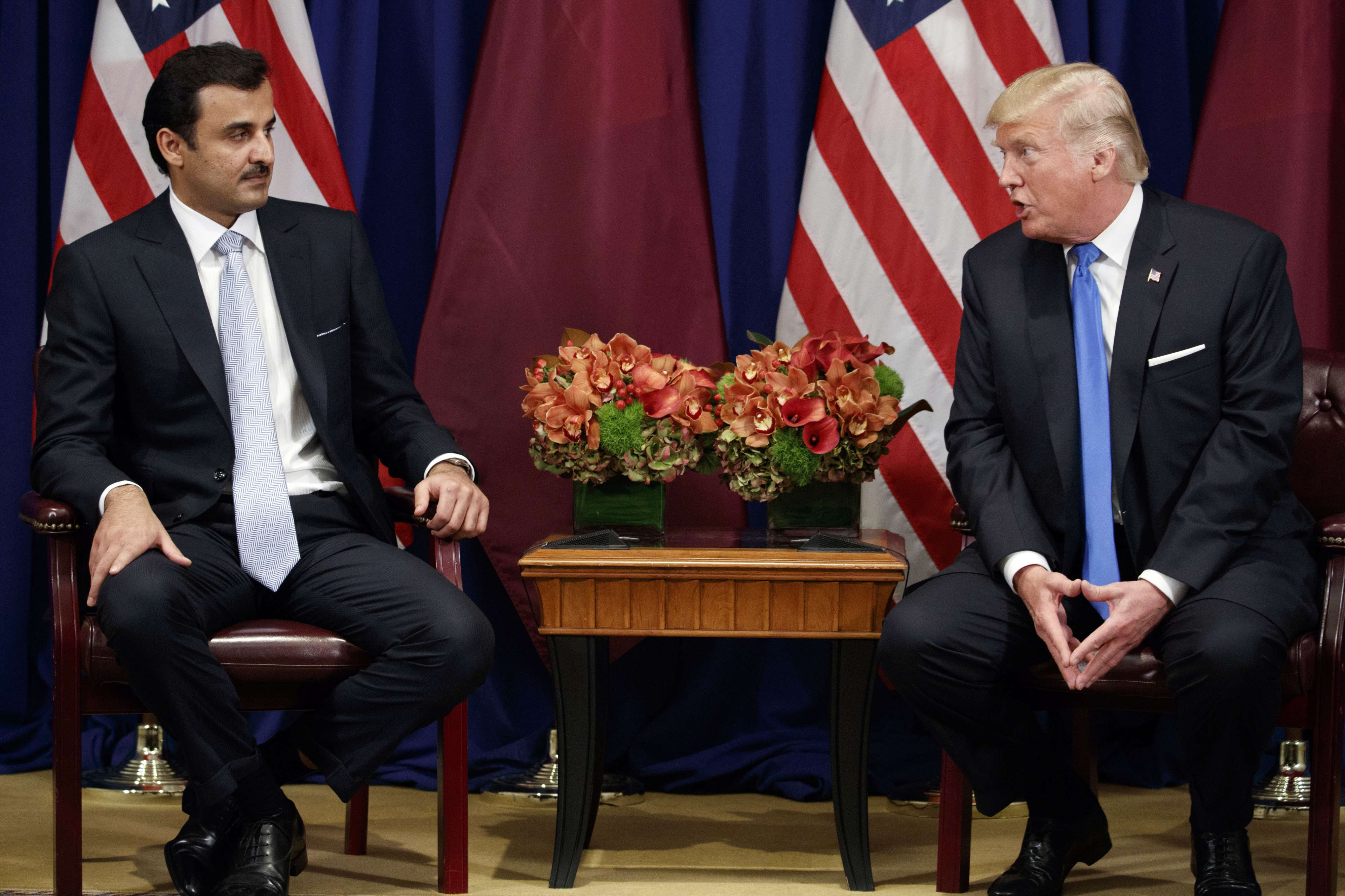 ترامب وأمير قطر