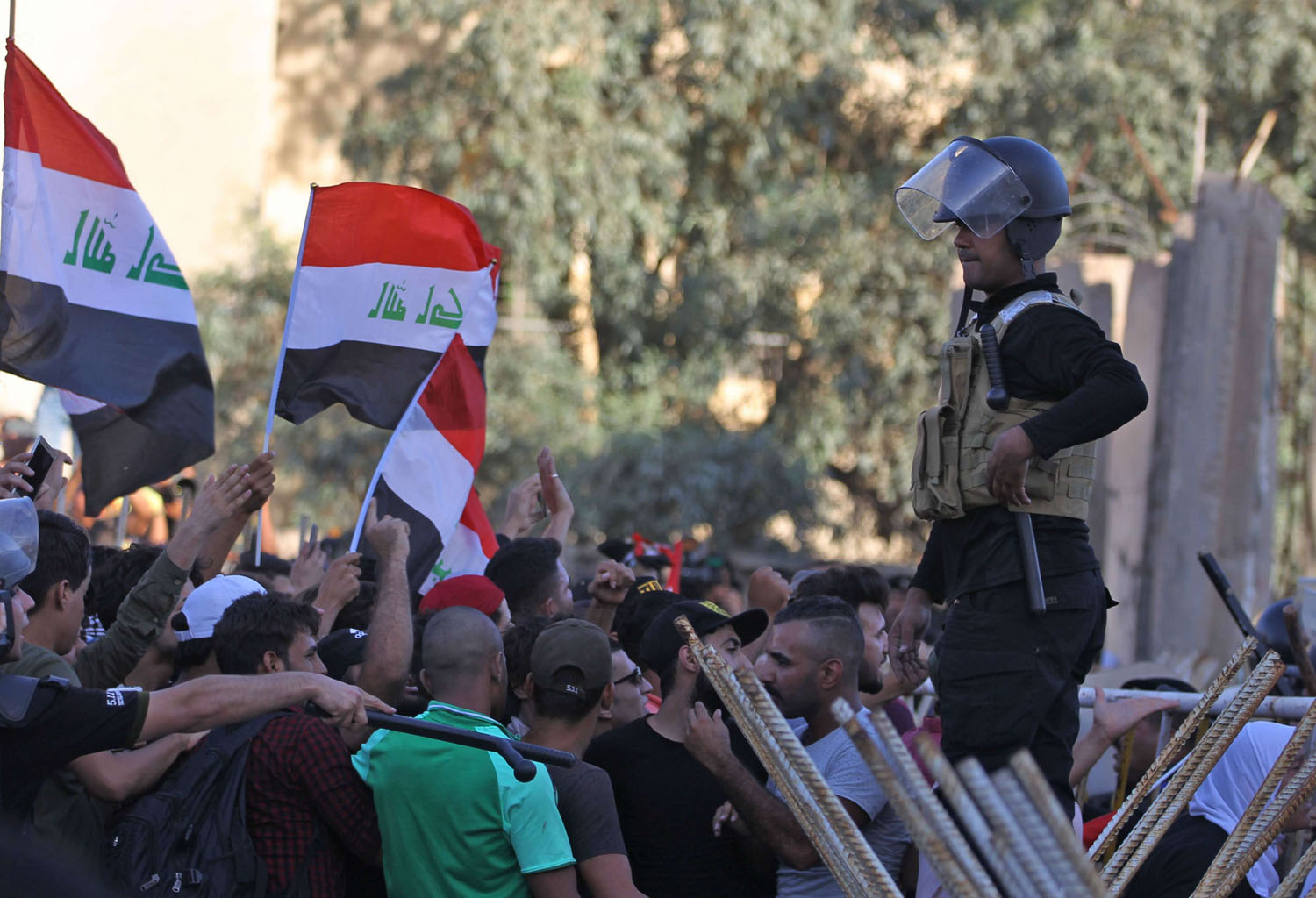تظاهرة لعراقيين في وسط بغداد