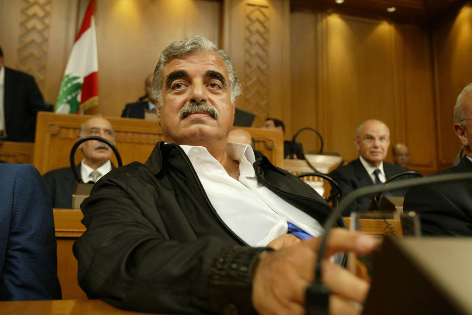 رفيق الحريري في جلسة برلمانية في سبتمبر 2004