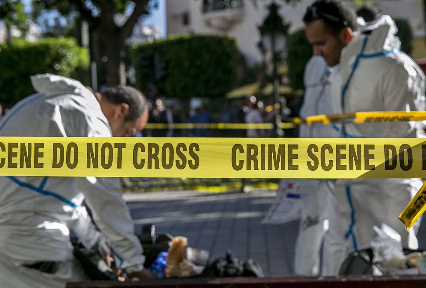 The scene of the suicide bomb attack