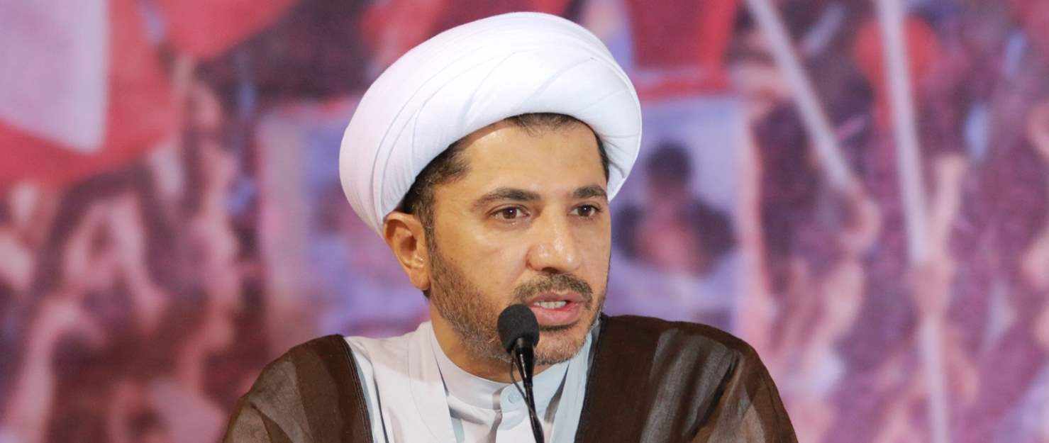 علي سليمان الأمين العام لجمعية الوفاق الاسلامية المحظورة في البحرين