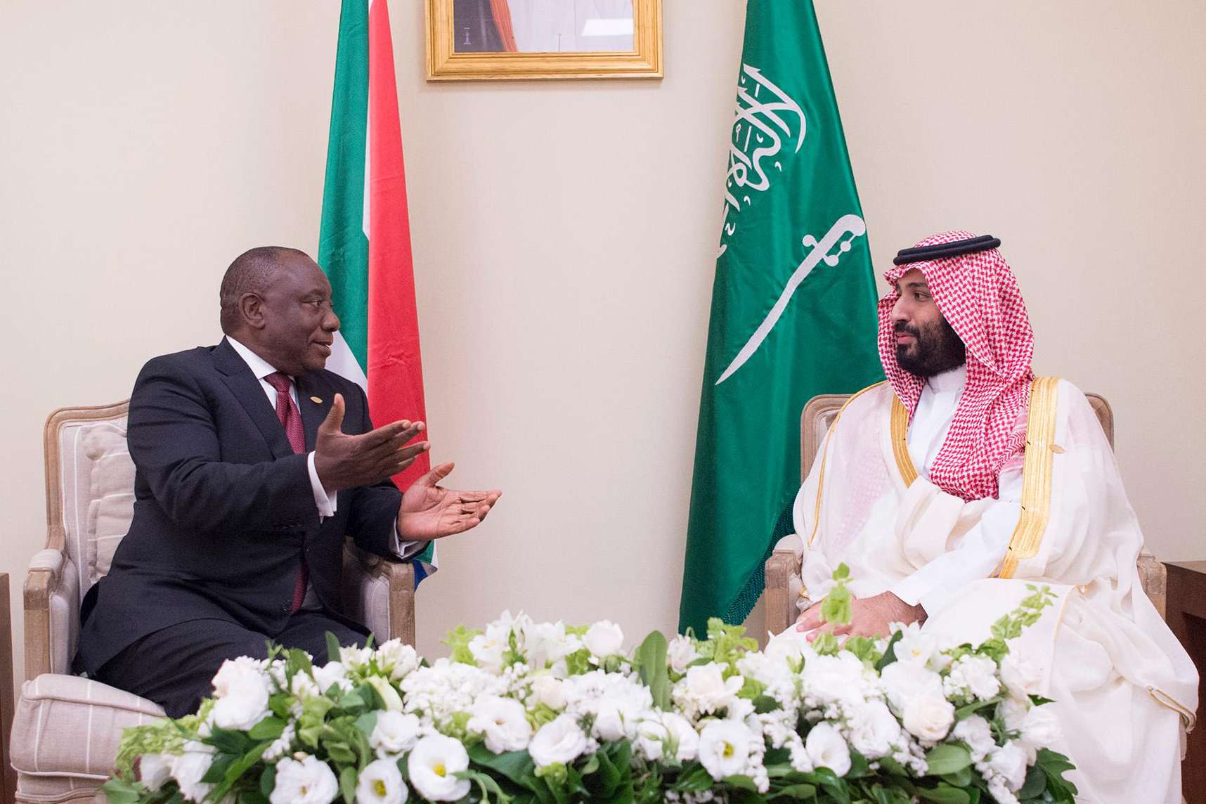 محمد بن سلمان ورئيس جنوب افريقيا