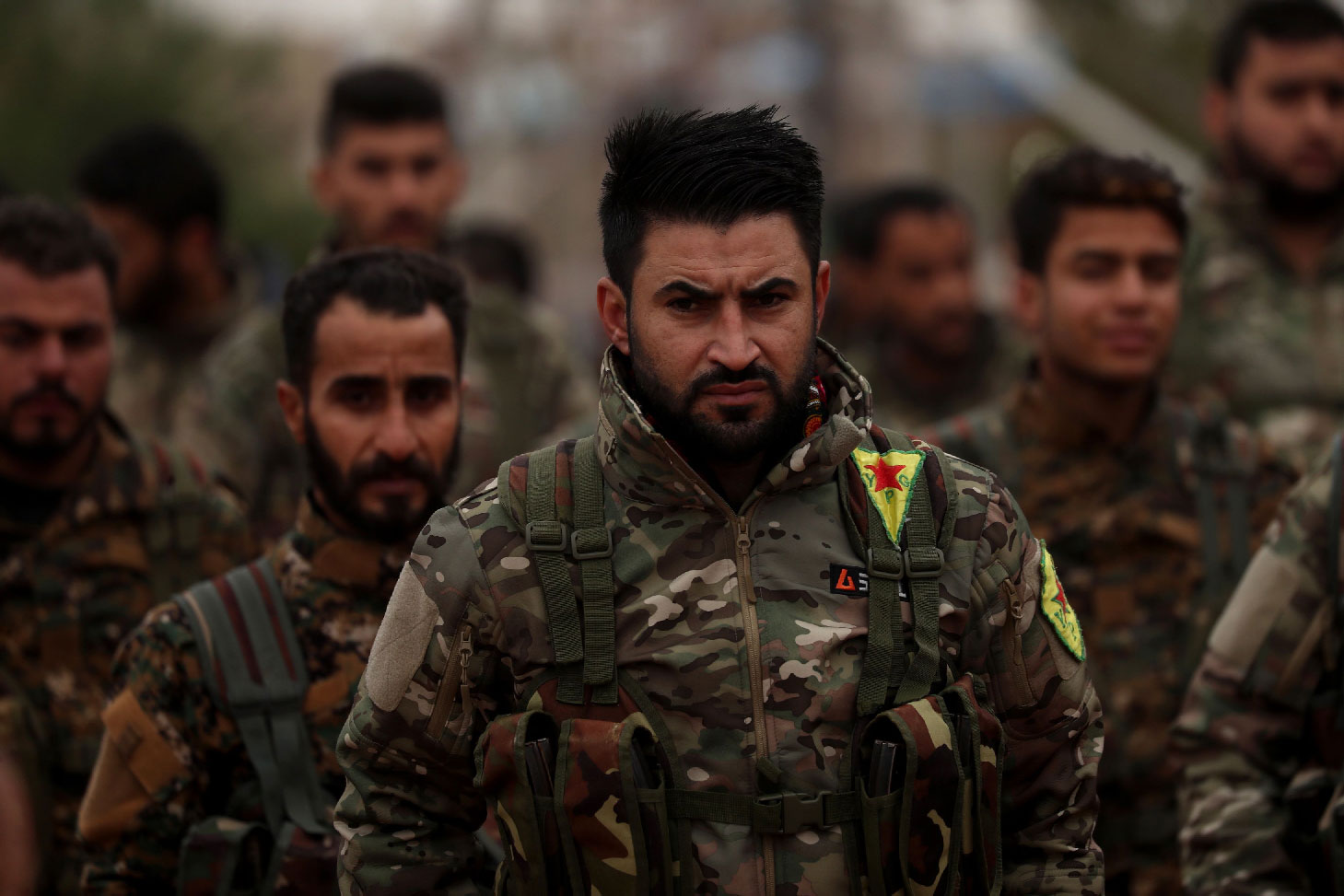 Fighters from the Syrian Democratic Forces (SDF).