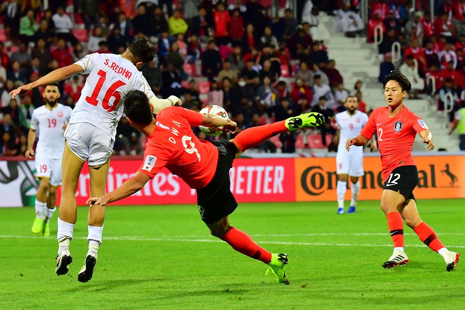 لقاء البحرين وكوريا الجنوبية في كأس آسيا