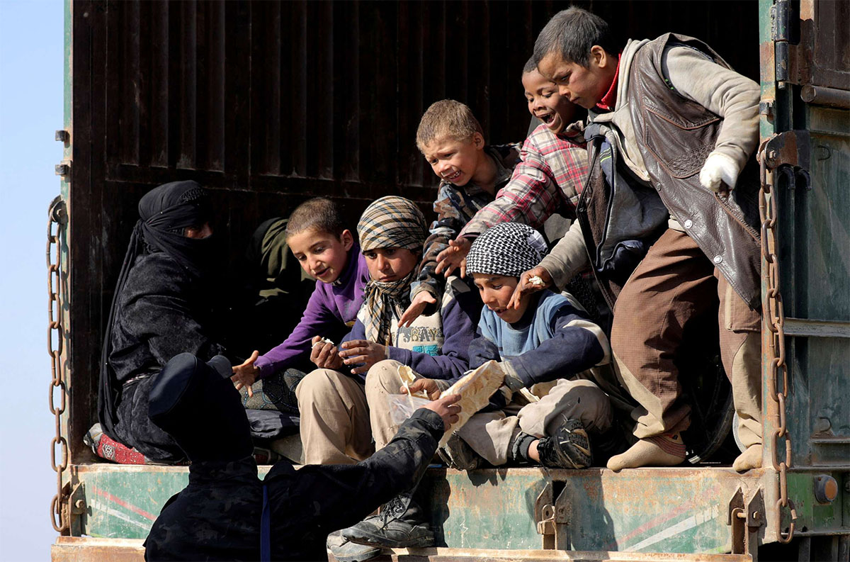 The remaining civilians were identified as mostly wives and children of IS fighters