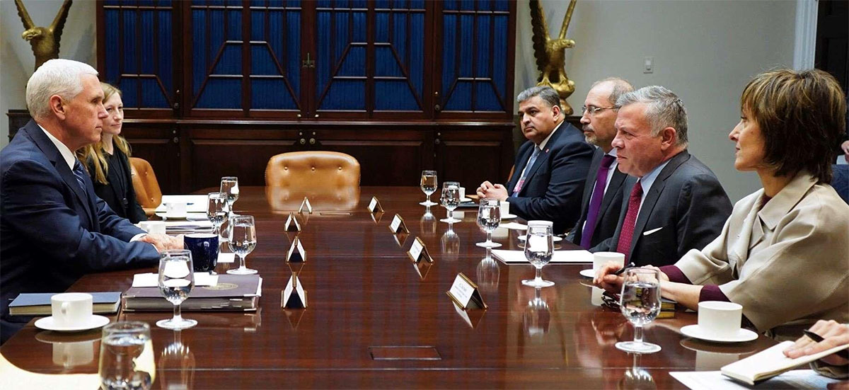 The 45-minute meeting took place at the Jordanian ambassador's residence in Washington