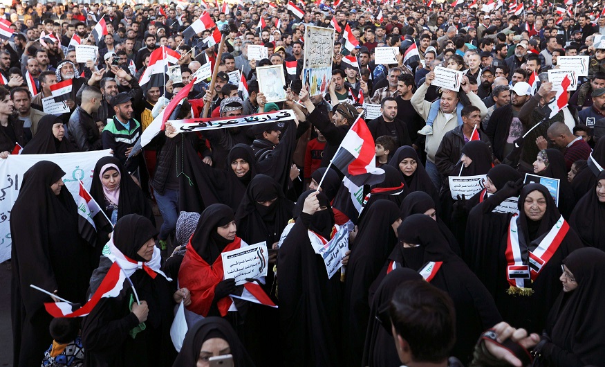 محتجون عراقيون