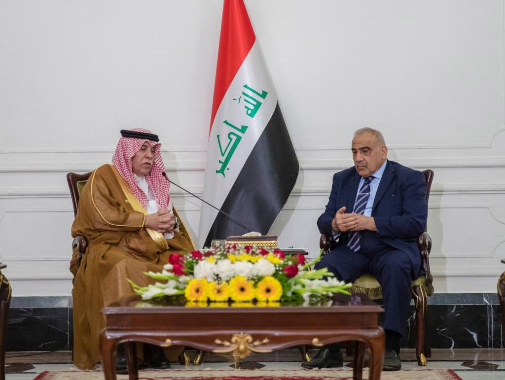 وزير التجارة والاستثمار السعودي ماجد القصبي يلتقي رئيس الوزراء العراقي عادل عبد المهدي
