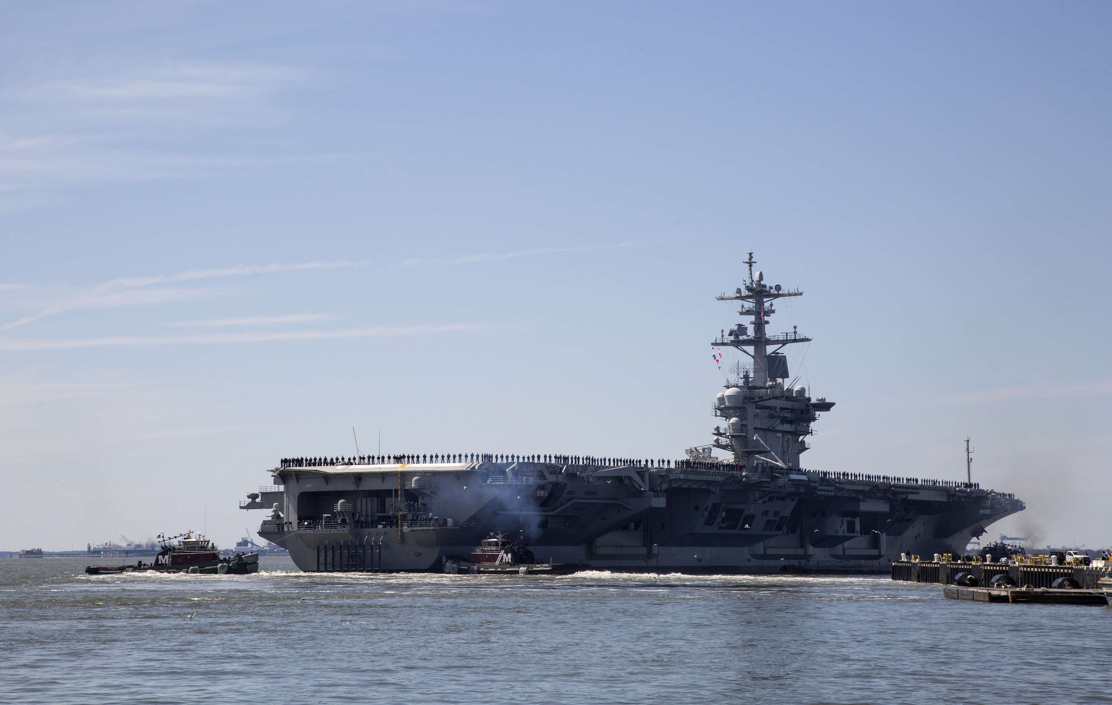 The USS Abraham Lincoln has previously been deployed to the Gulf, including during the 2003 US-led invasion of Iraq