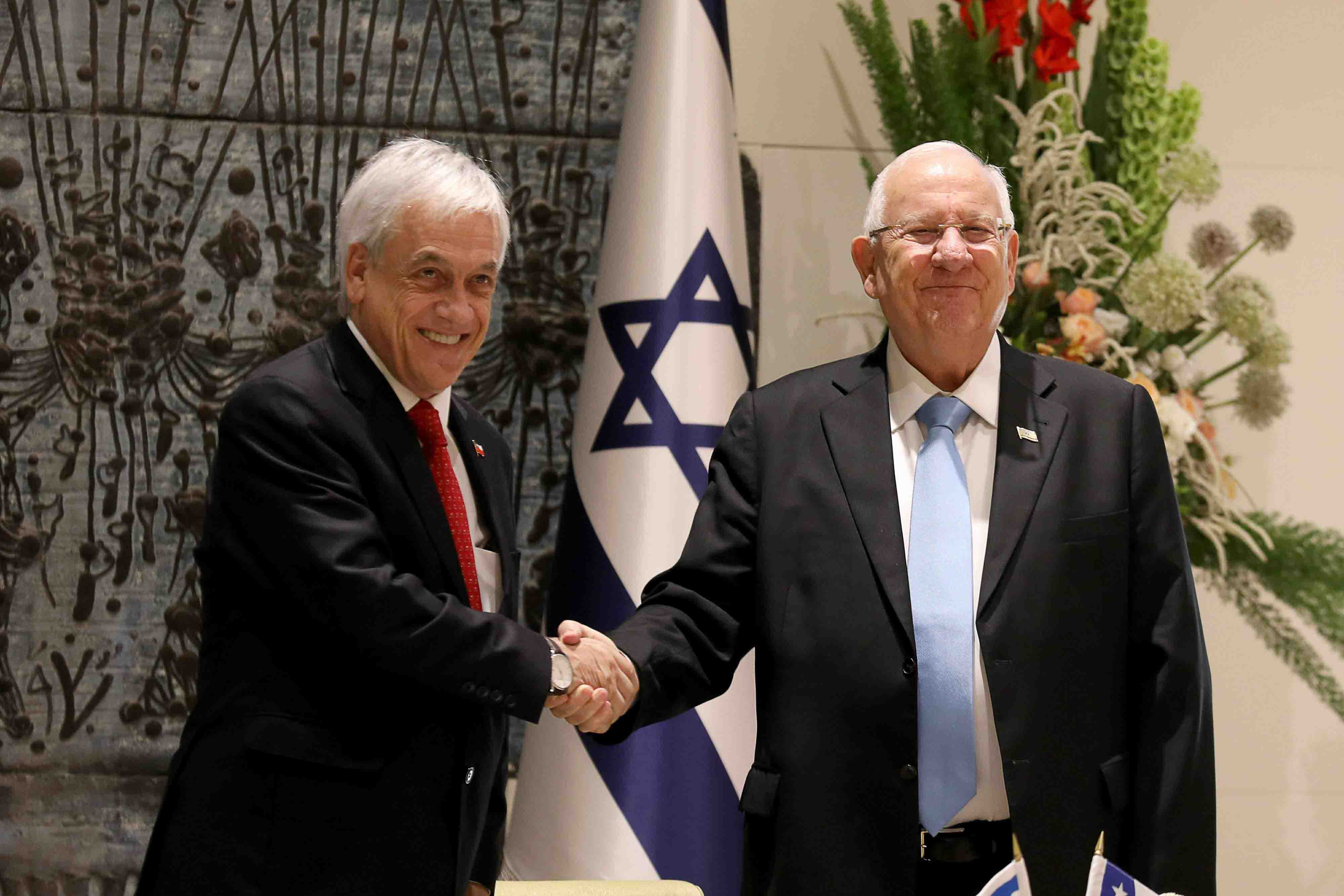 On Tuesday, Hadami was seen alongside Chilean President Sebastian Pinera on a tour of the flashpoint holy site (not pictured)