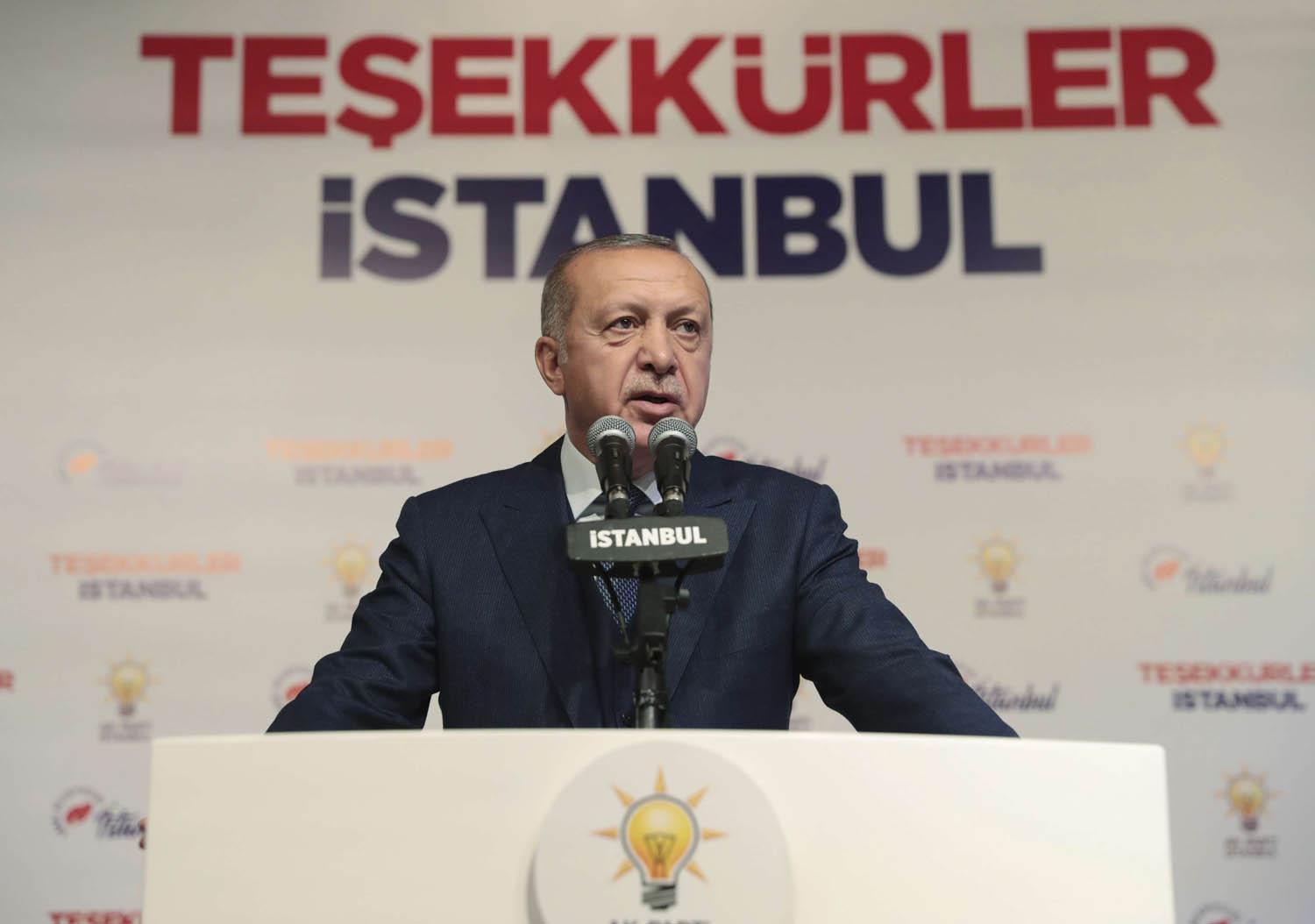 الرئيس التركي رجب طيب اردوغان