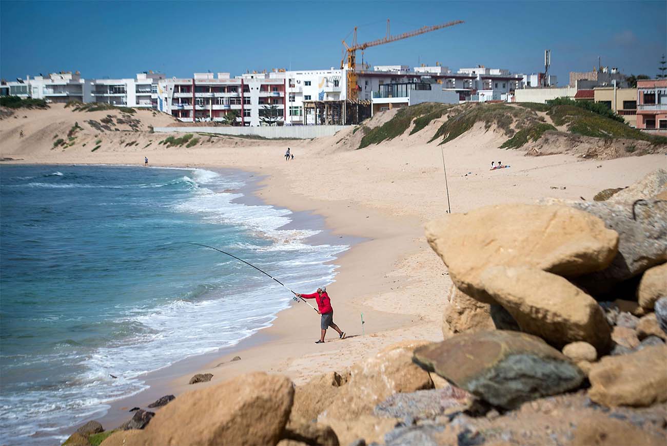The dunes have disappeared along Mohammedia's entire coastline