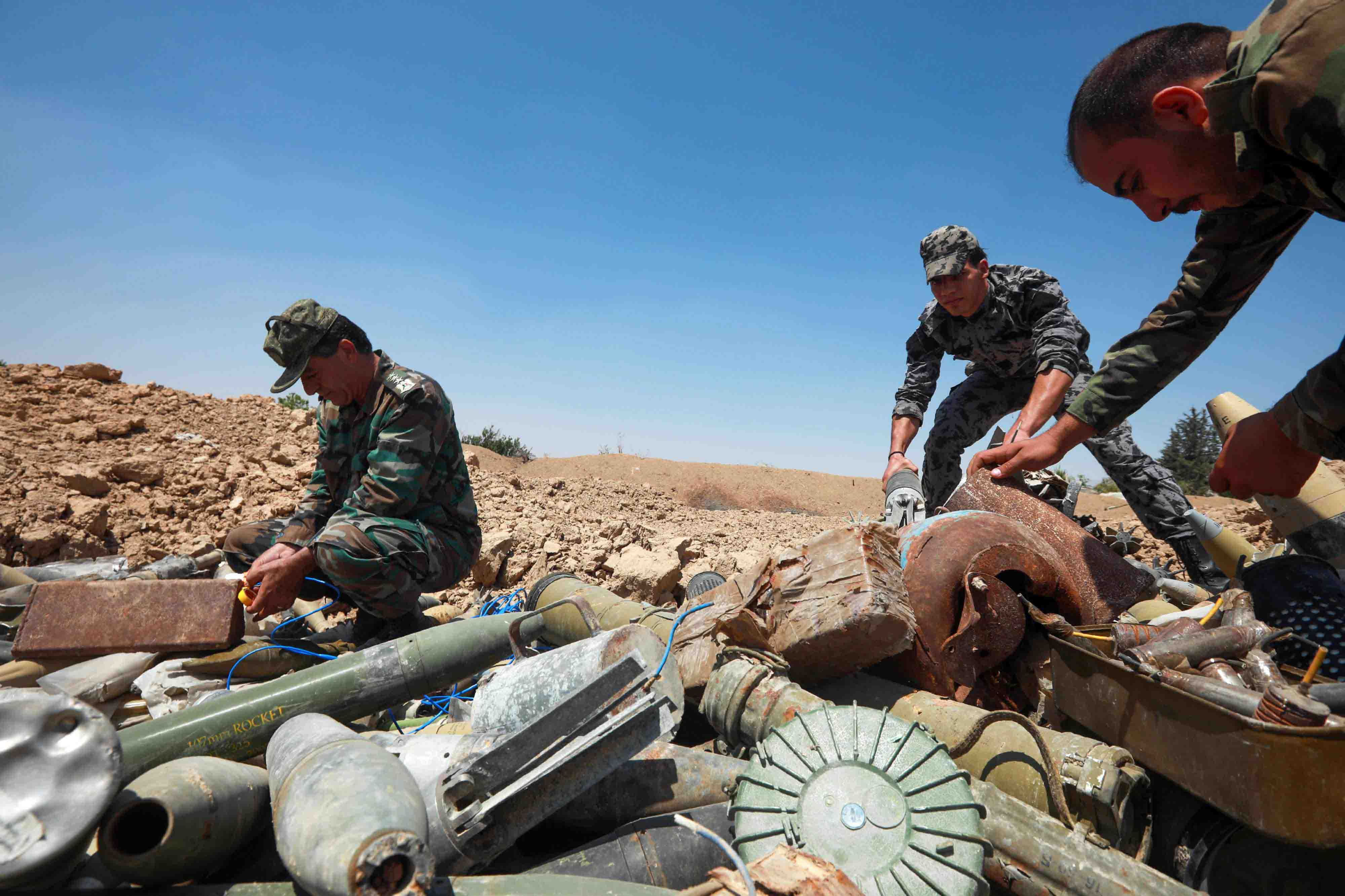 Across Syria, more than 10 million people live in areas contaminated by explosive hazards, the United Nations says