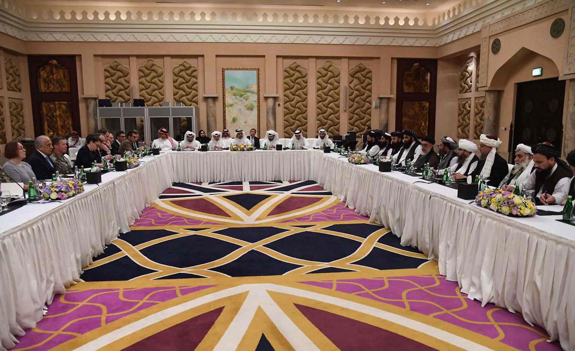 المفاوضات بين واشنطن وطالبان في الدوحة