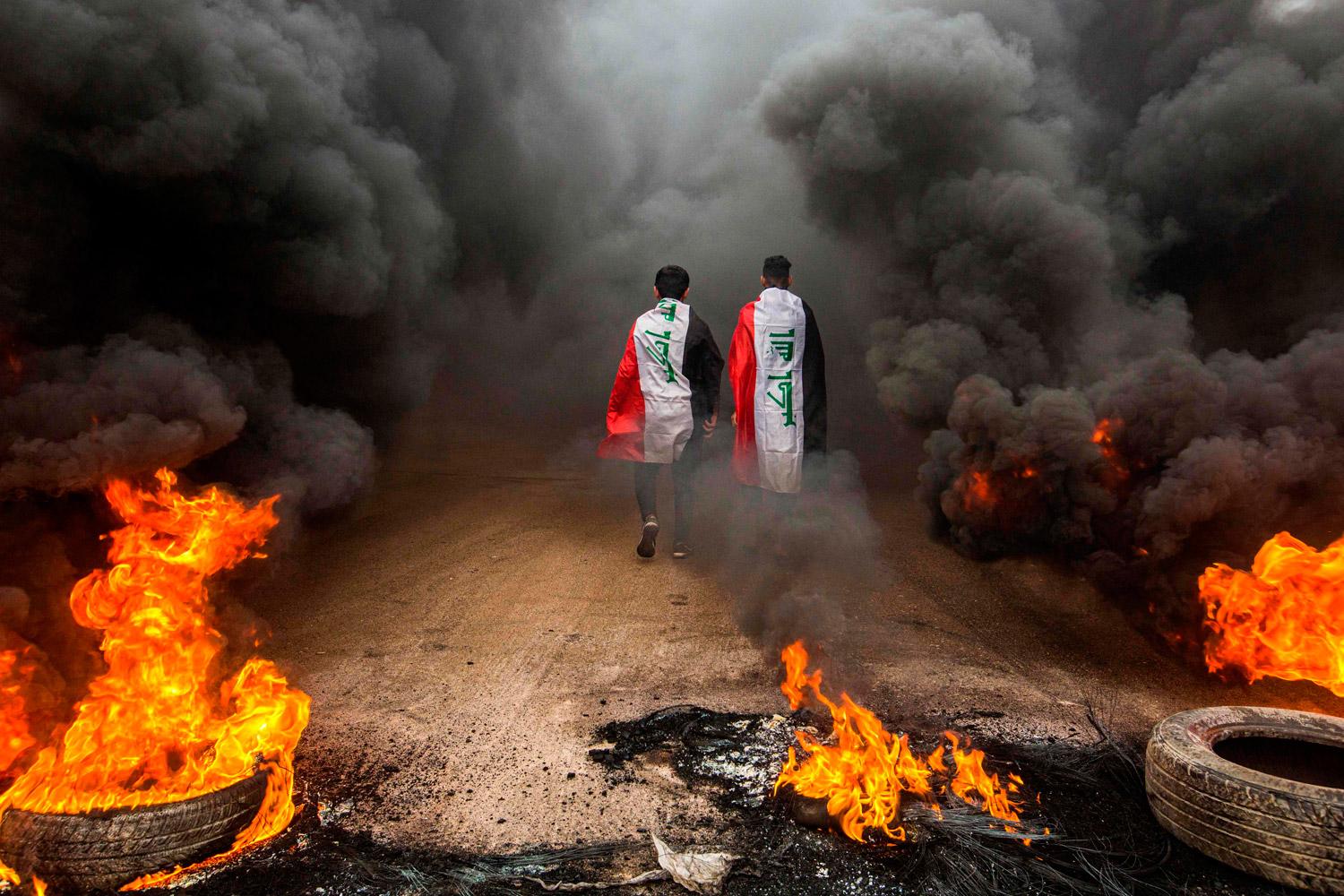 "We students are here to help the other protesters, and we won't retreat a single step," said a teenager 