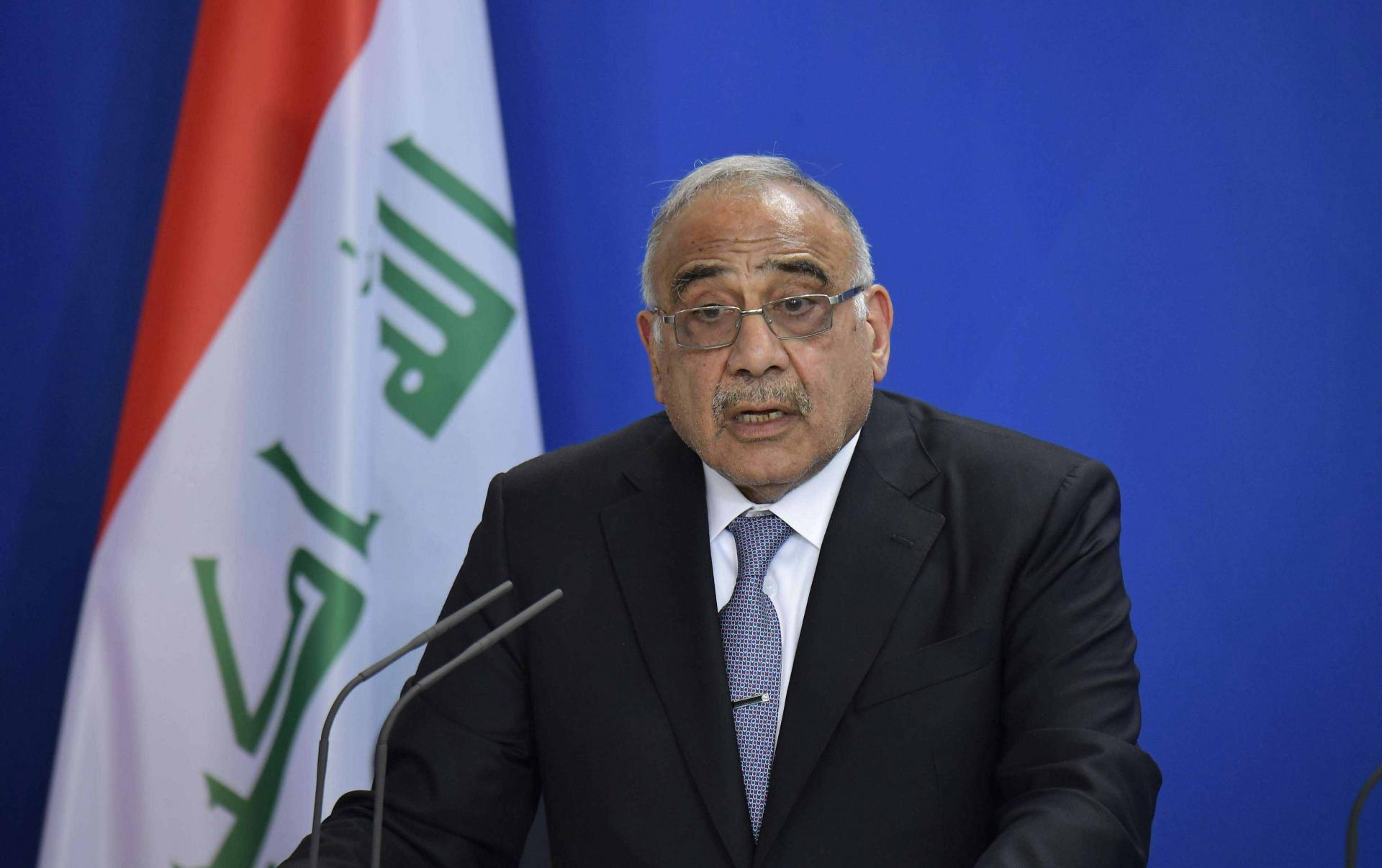 رئيس الحكومة المستقيل عادل عبدالمهدي