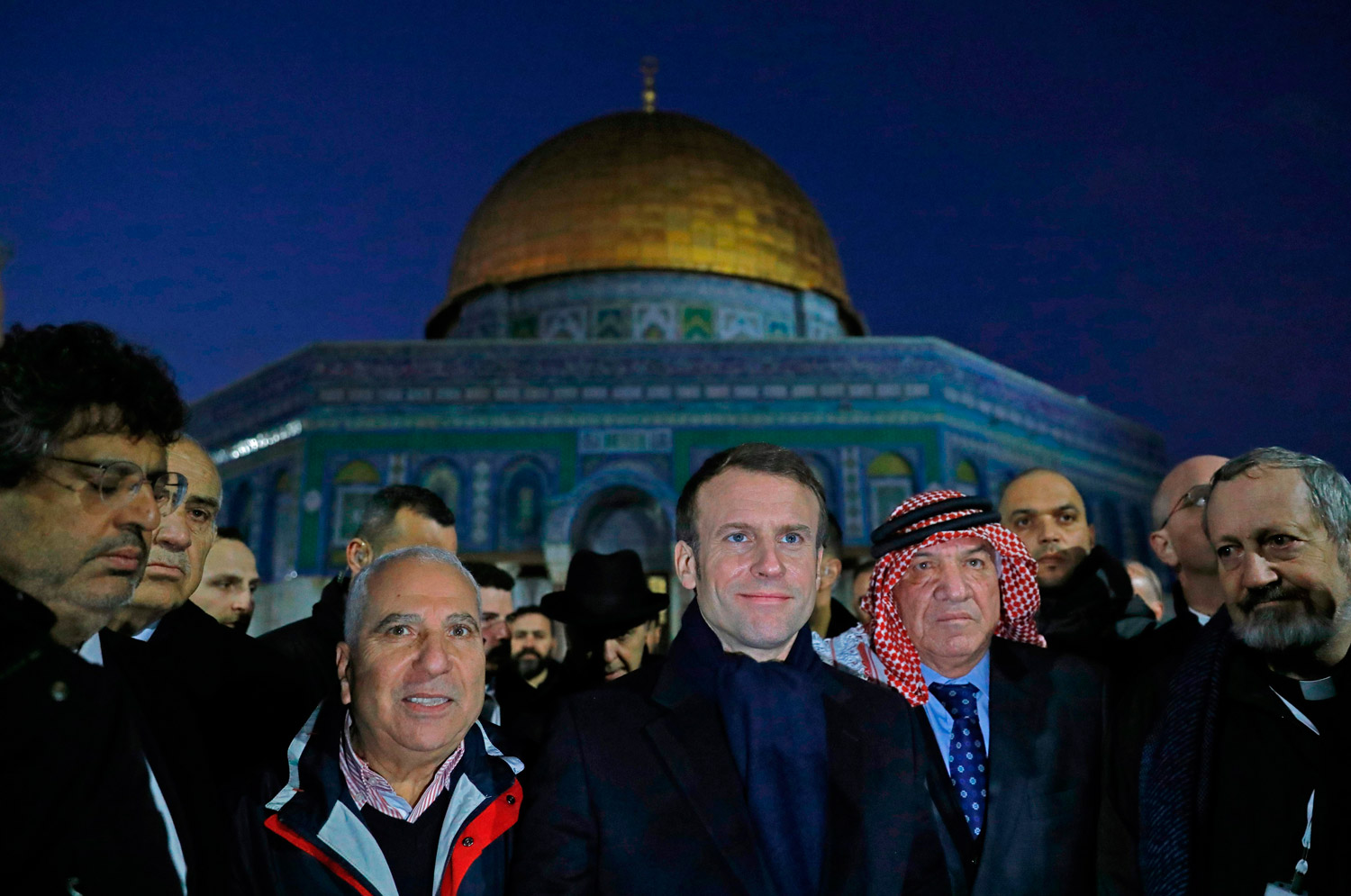 ماكرون زار المسجد الأقصى بعد كنيسة القديسة حنة
