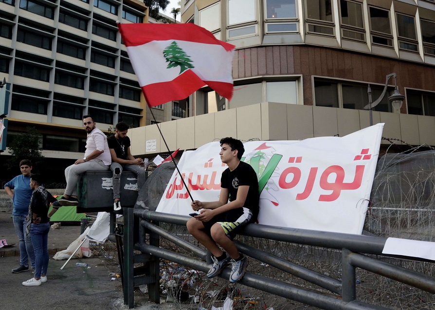 المحتجون في لبنان
