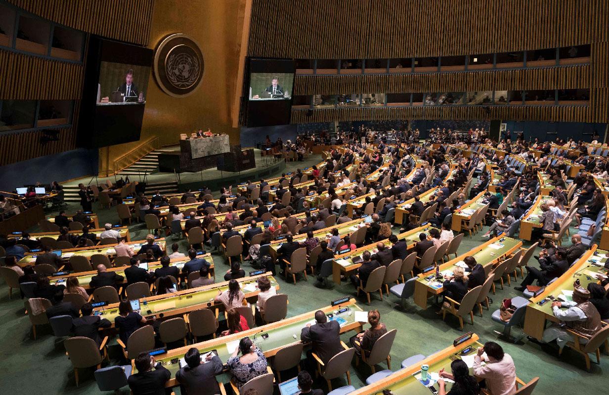 General view of the UN General Assembly