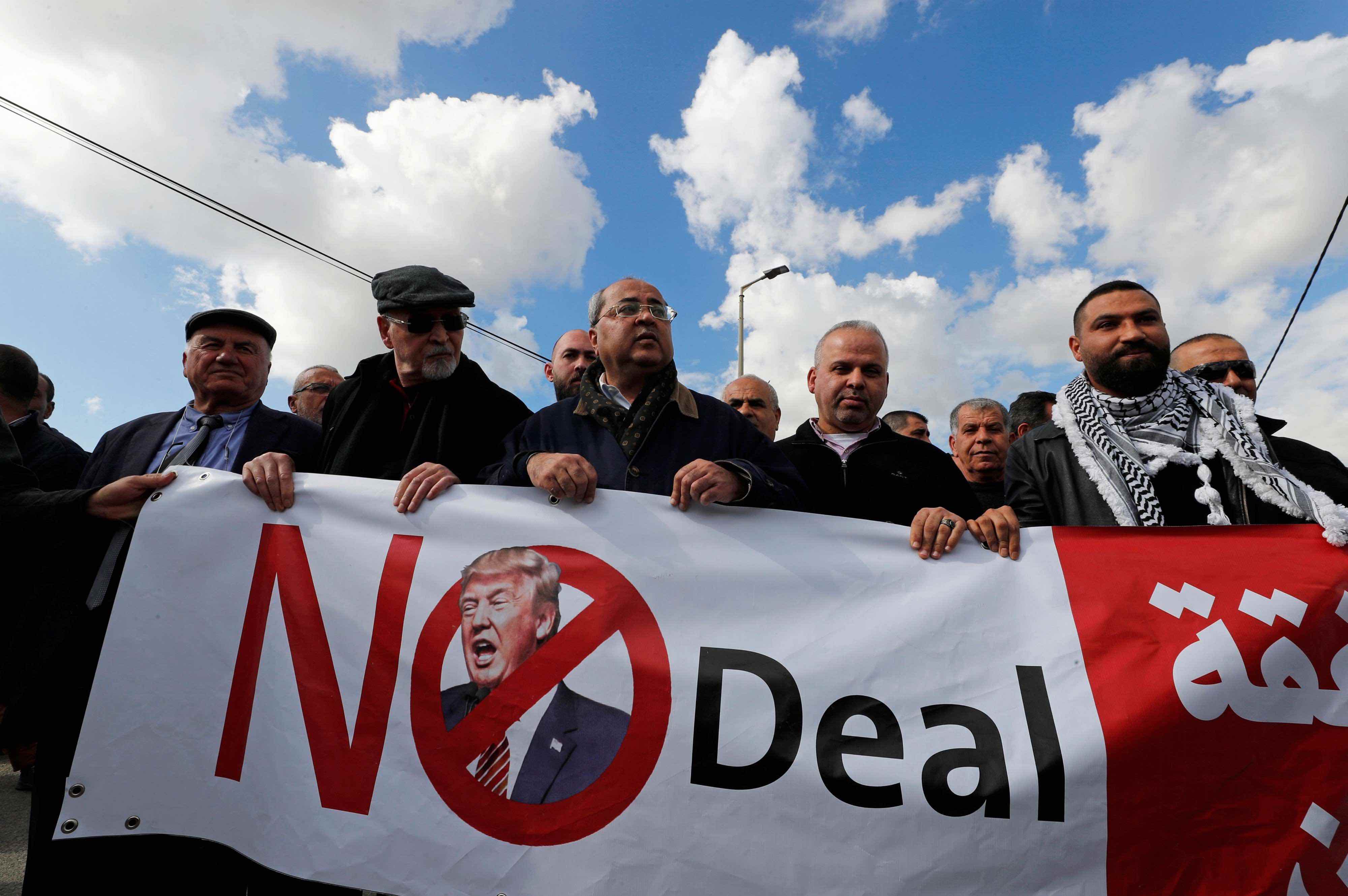 The Trump plan said land swaps could include both populated and unpopulated areas and redrawing the borders of Israel 