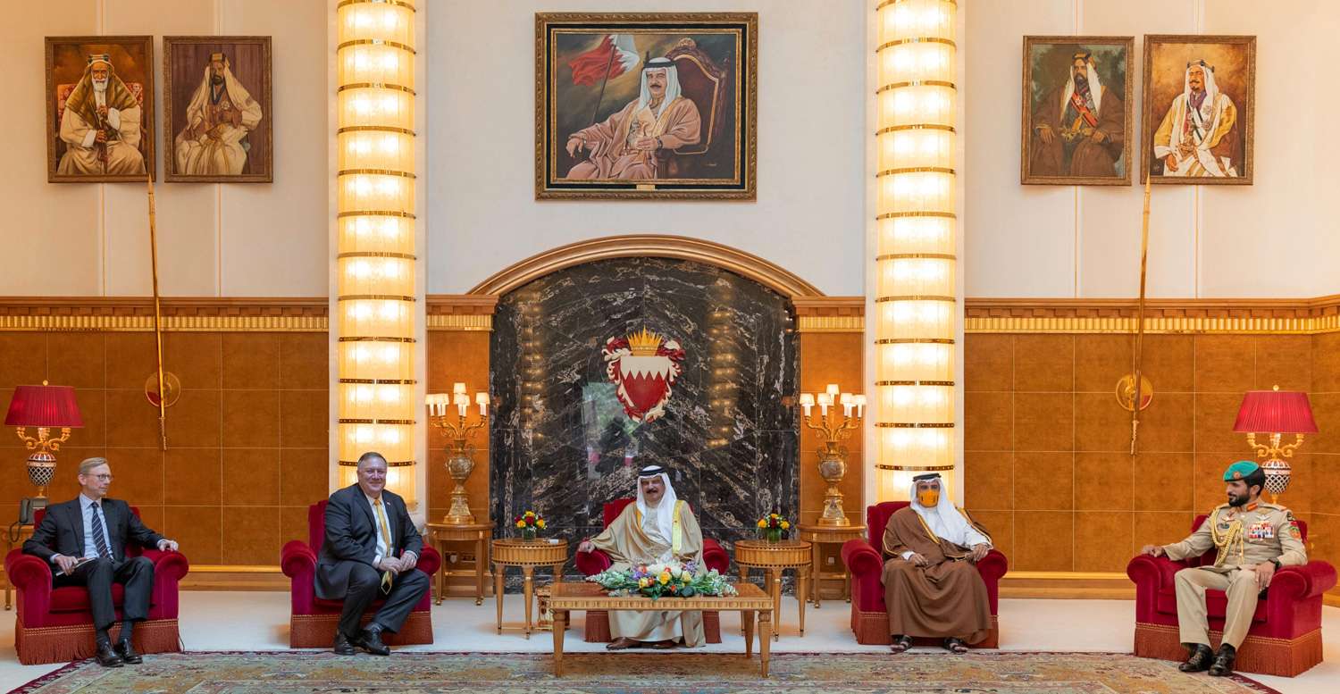 لقاء بومبيو بولي العهد البحريني حمد بن عيسى بن سلمان آل خليفة