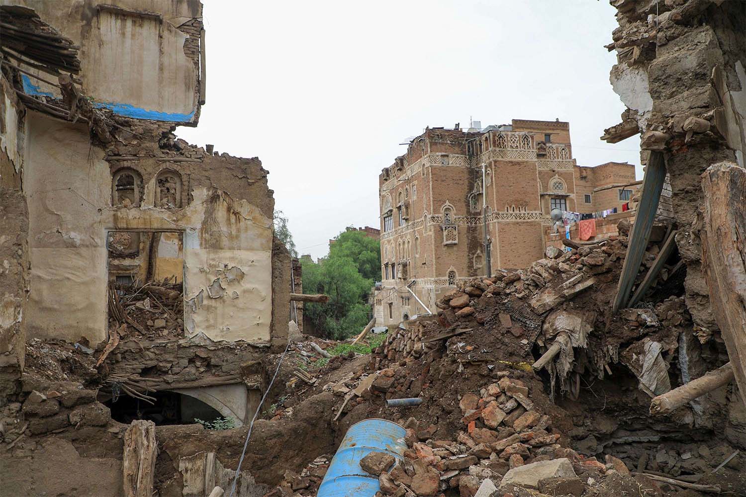Around 5,000 of the towering buildings in the old city have leaky roofs and 107 have partially collapsed roofs
