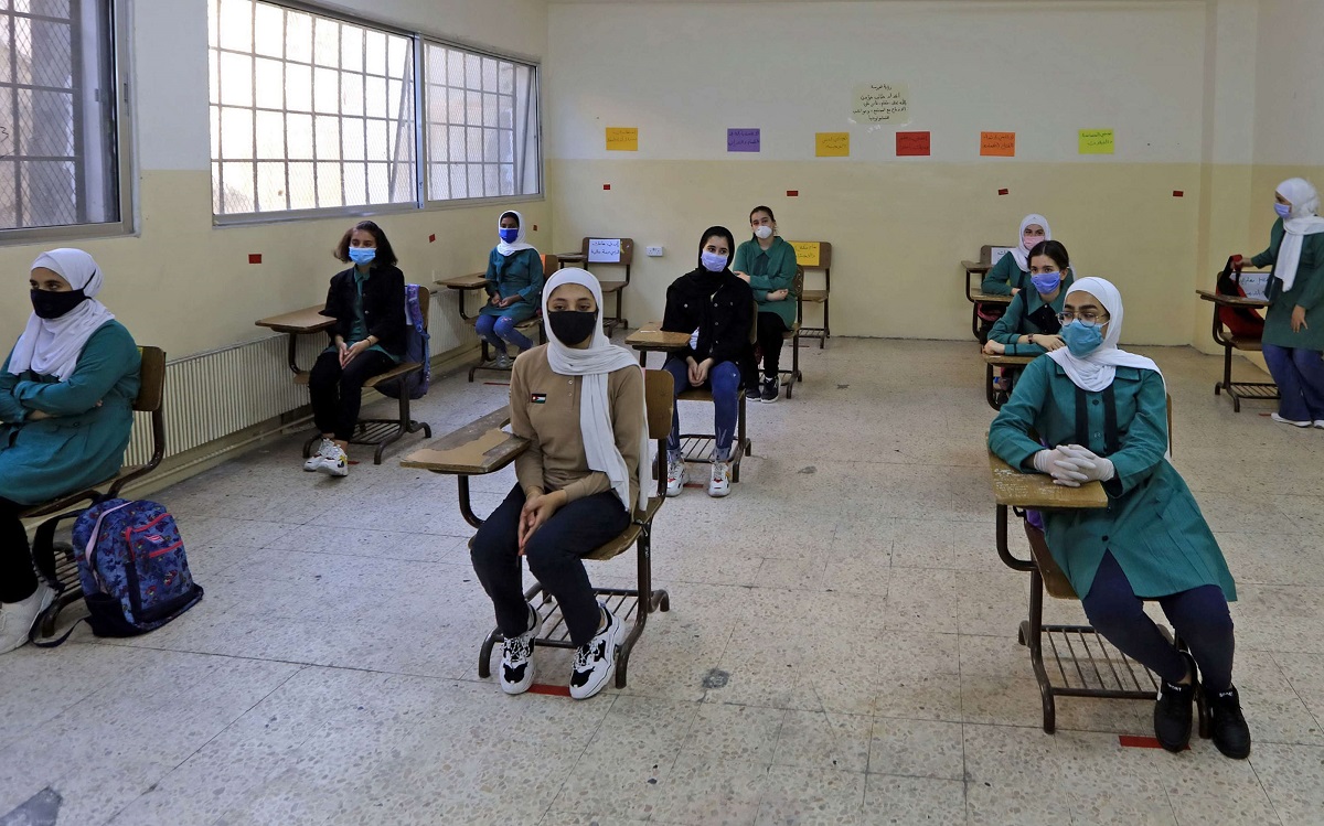طلاب في مدرسة أردنية
