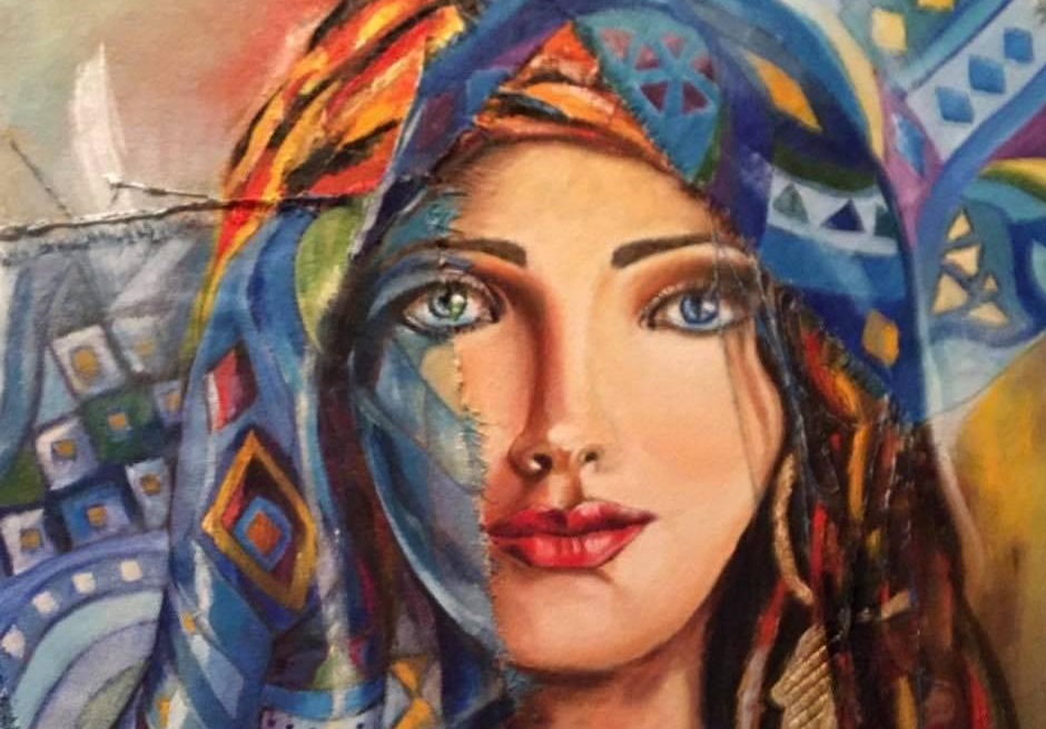 من لوحات التشكيلية سنية إسماعيل 