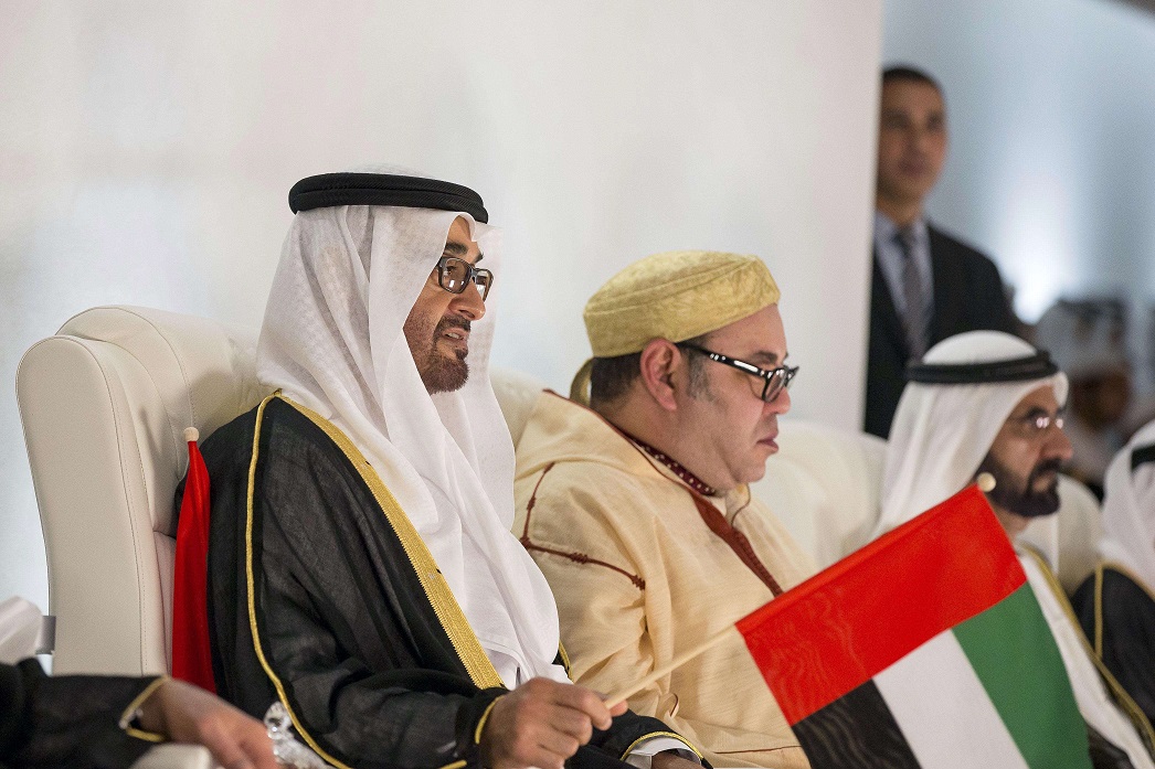 ملك المغرب محمد السادس وولي عهد ابوظبي الشيخ محمد بن زايد ال نهيان