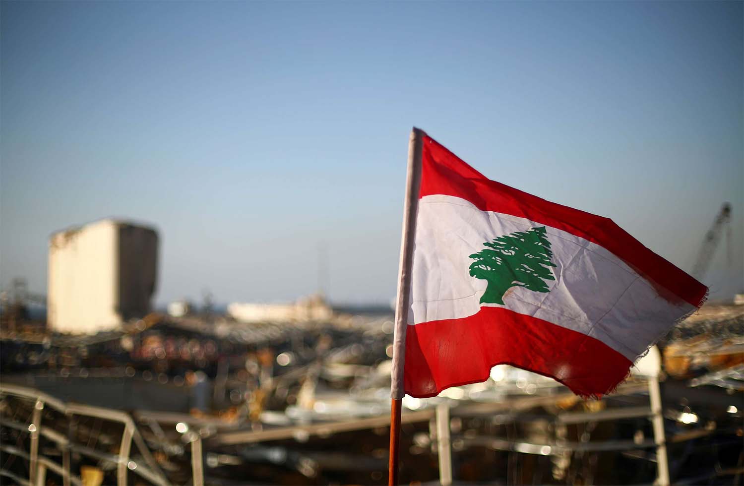 Macron has vowed to push ahead with efforts to prevent Lebanon collapsing 