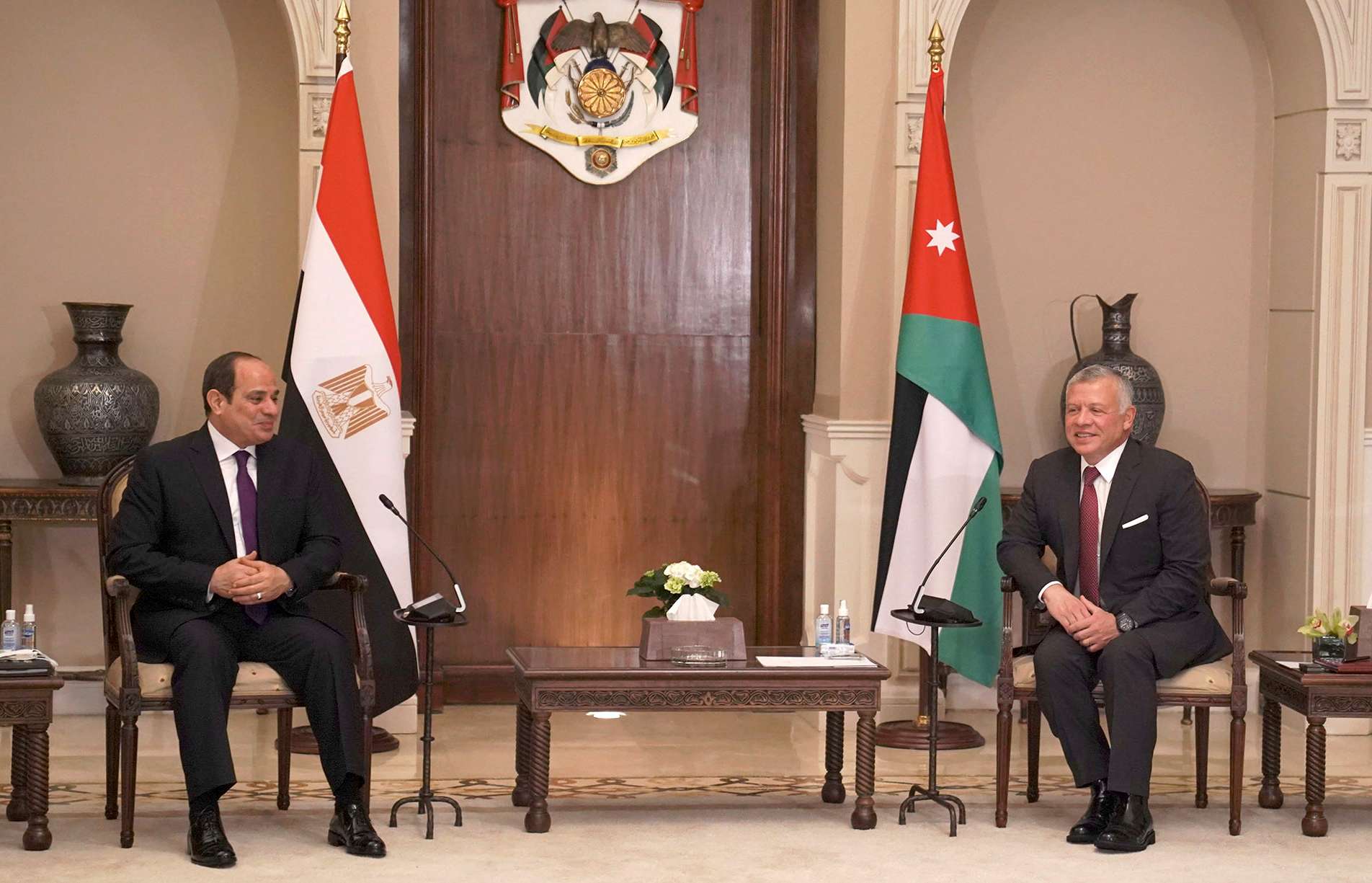 الرئيس المصري عبدالفتاح السيسي والعاهل الاردني عبدالله الثاني