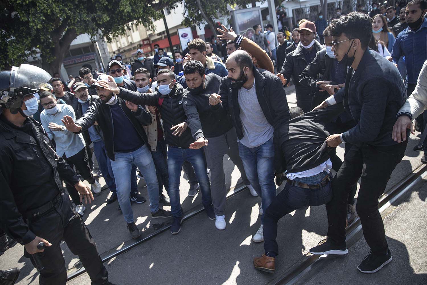 Authorities have banned the protest due to coronavirus restrictions on large gatherings