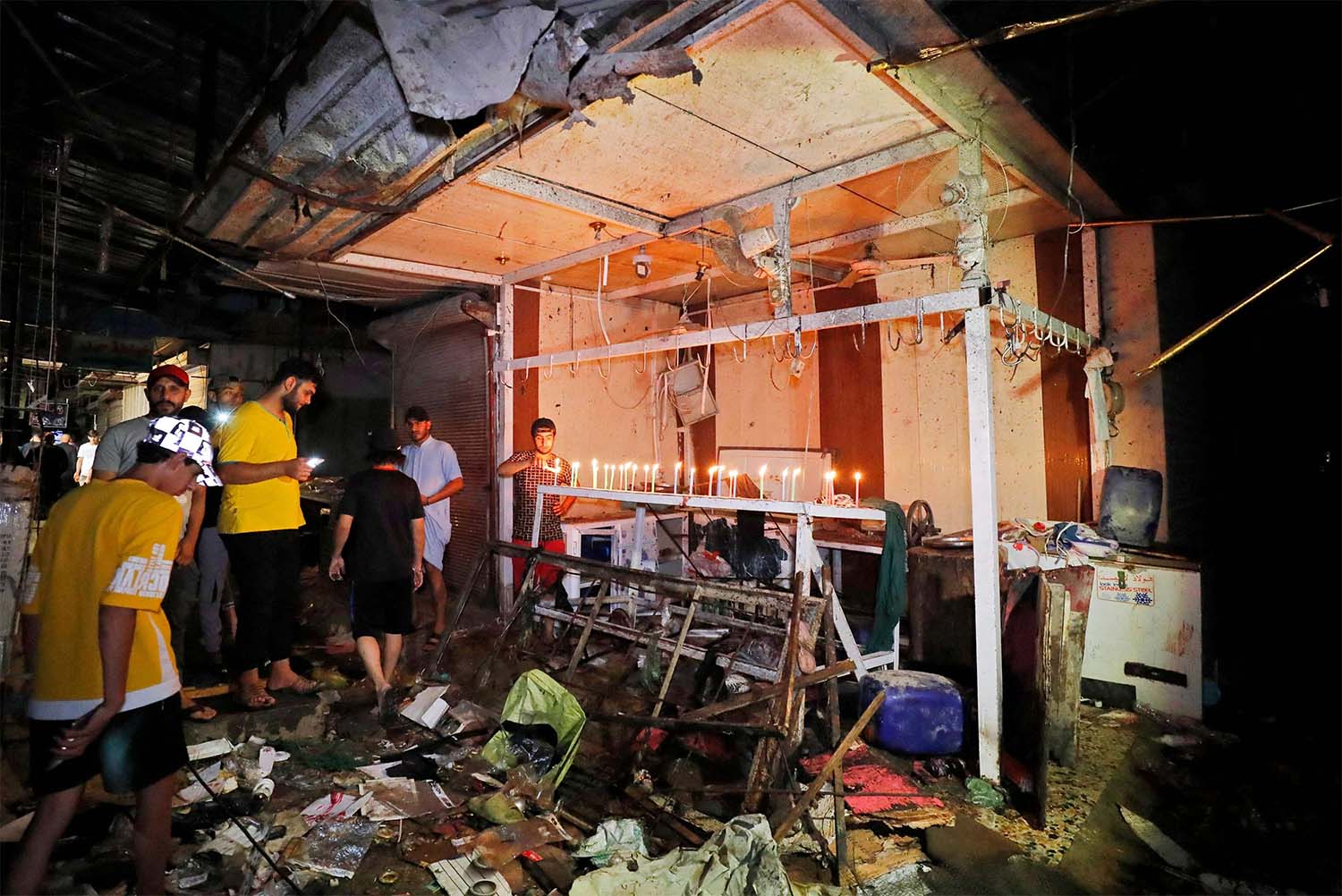 It was the third time this year that a bomb hit a market in the densely populated neighbourhood in eastern Baghdad