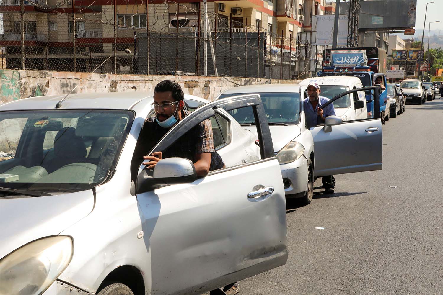 Endless queues to get fuel at petrol stations