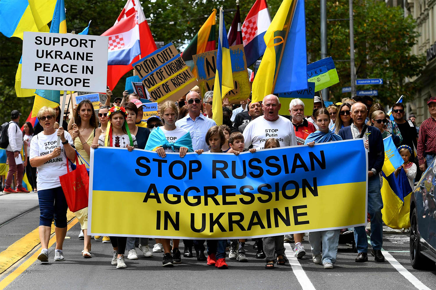Protests worldwide against Russia's invasion of Ukraine