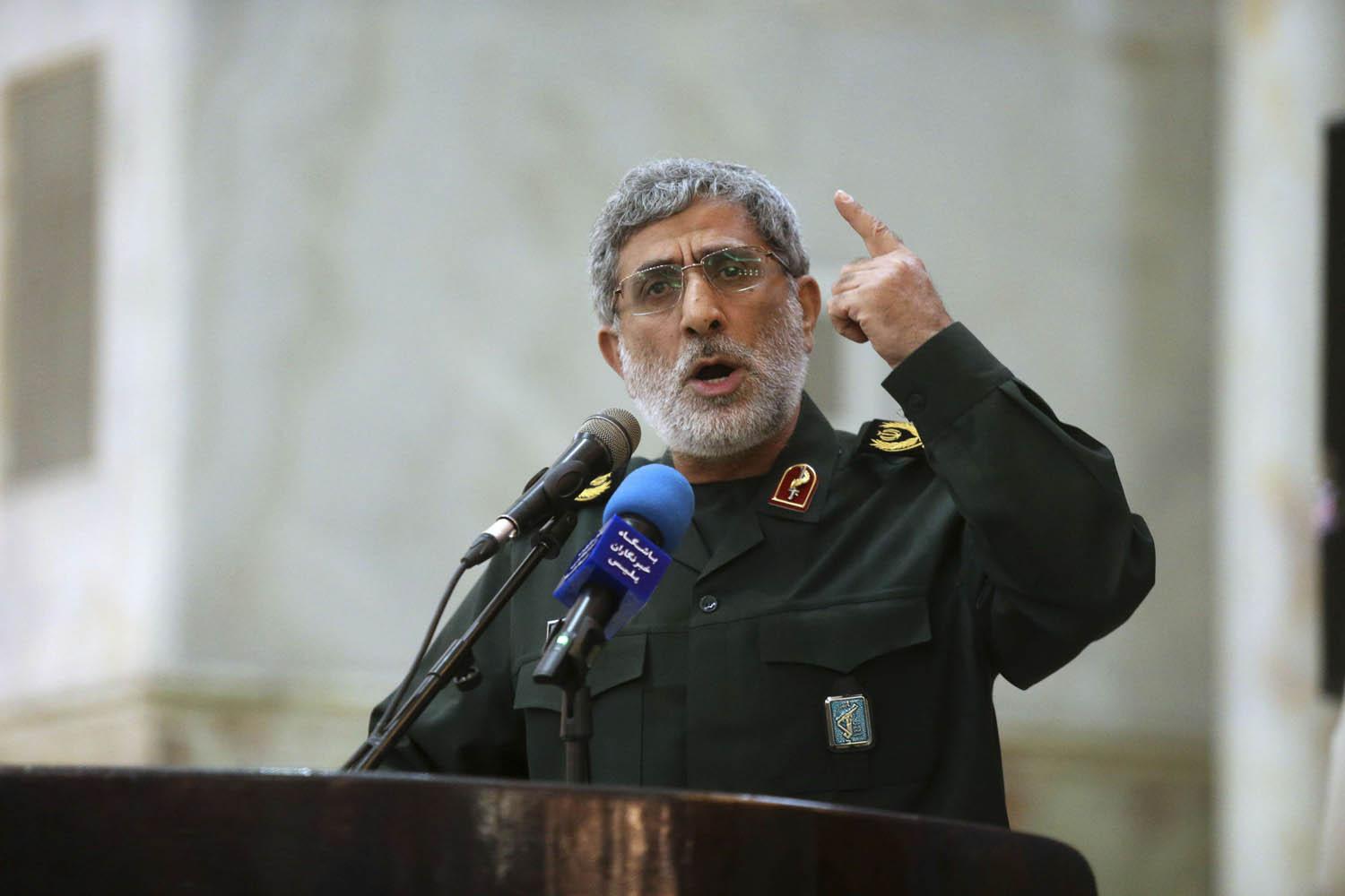 قائد فيلق القدس يلوح بتدمير اسرائيل