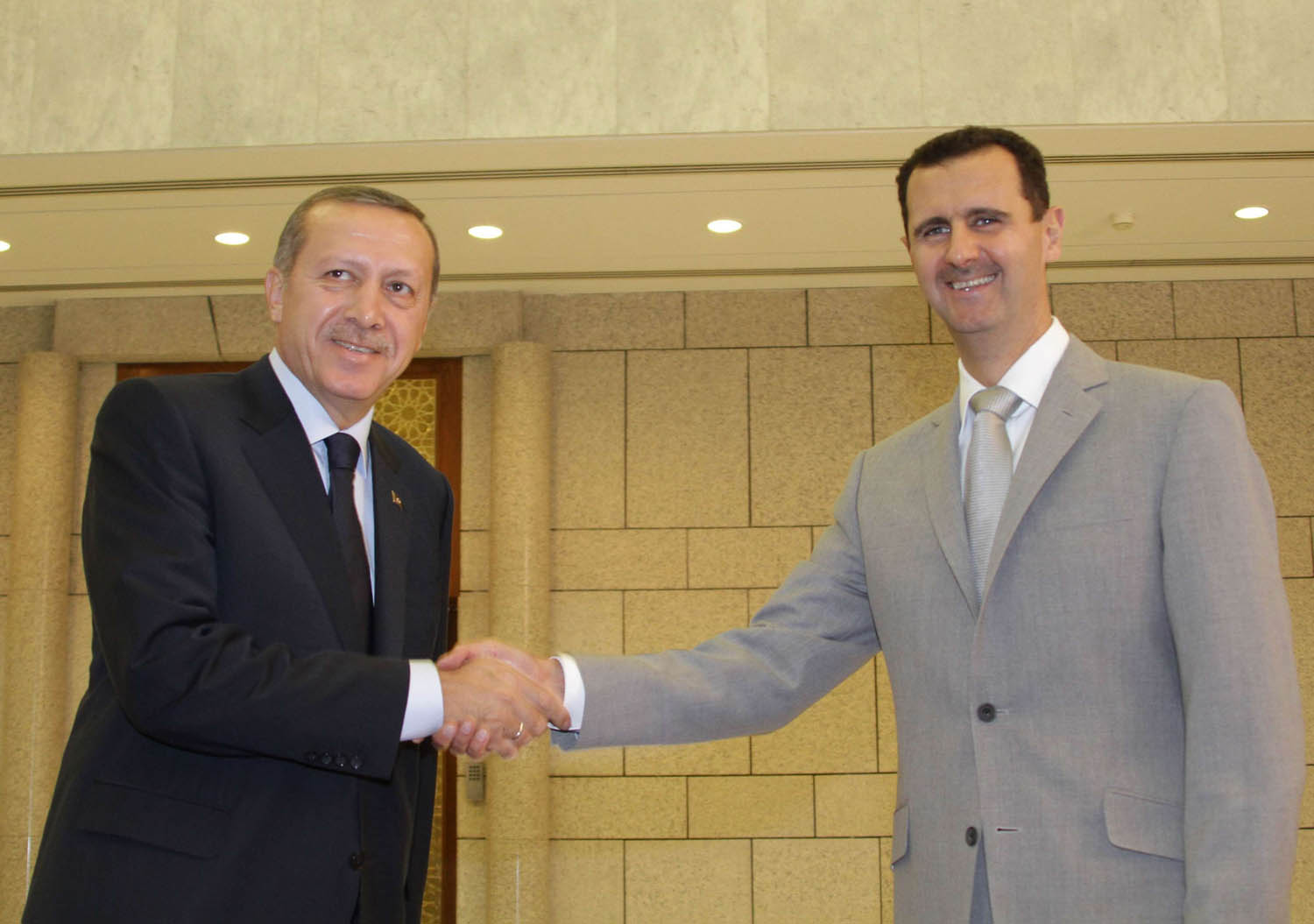 الرئيس السوري بشار الأسد يستقبل الرئيس التركي رجب طيب أردوغان في دمشق (2010)