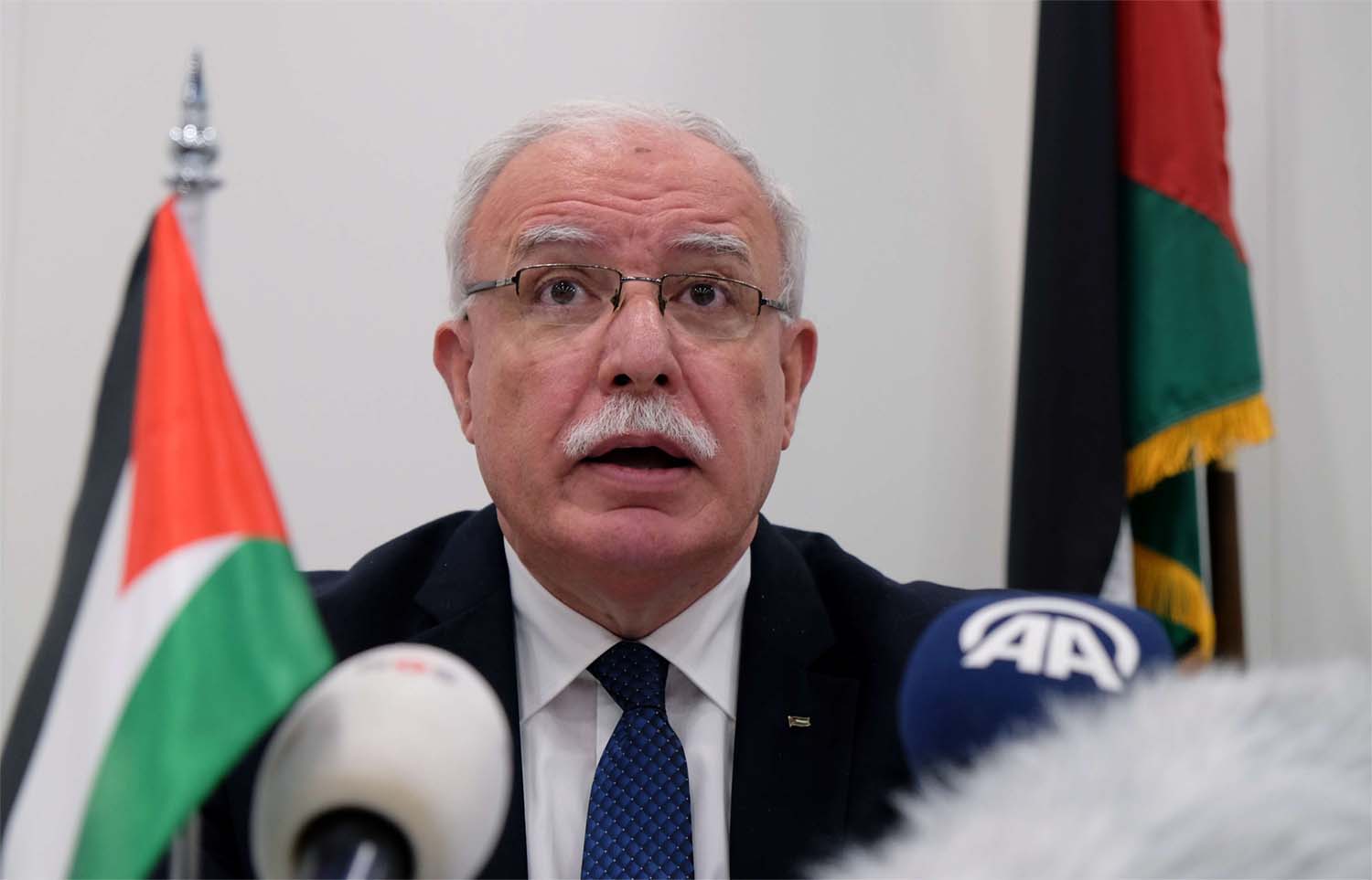 Palestinian foreign minister Riad Malki