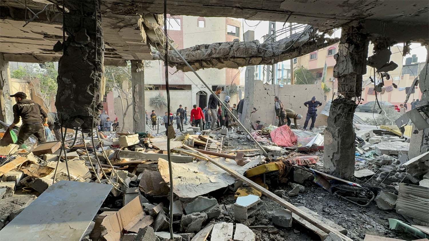 12 Palestinians were killed in an Israeli strike on a house in Khan Younis