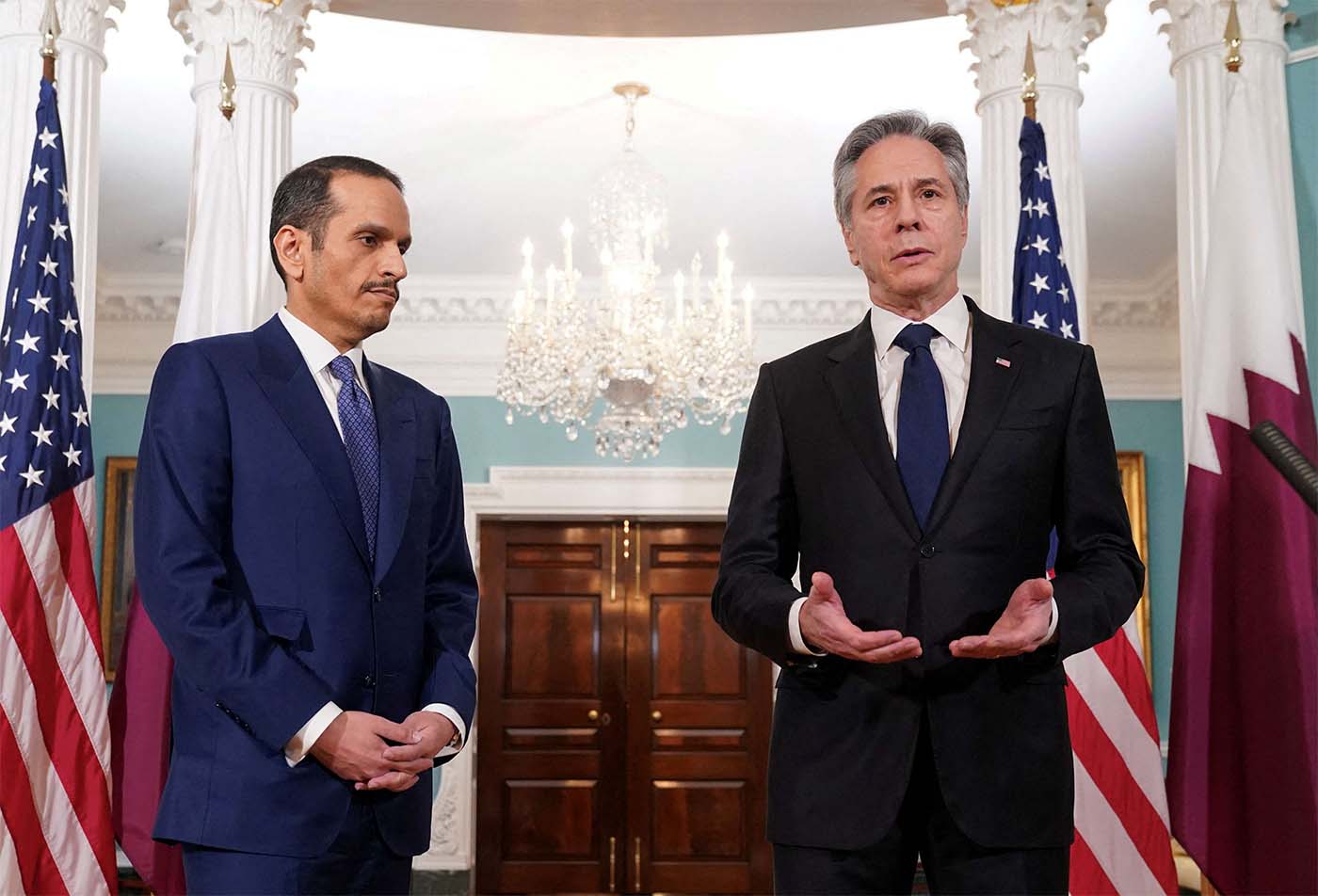 Blinken meeting with Qatari Prime Minister