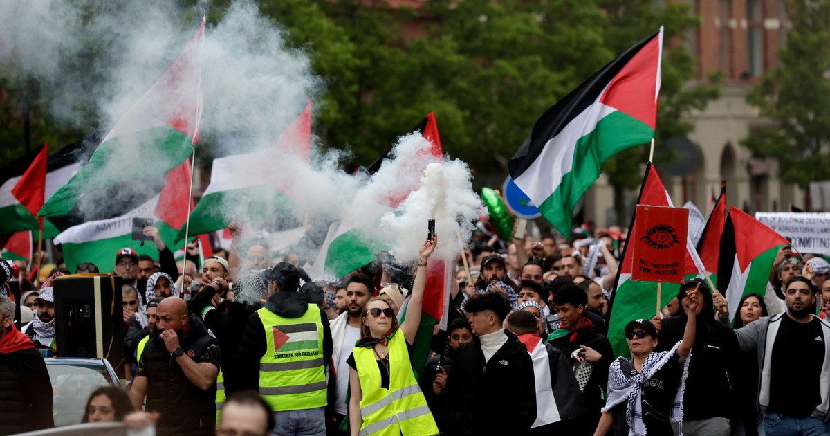 متظاهرون على هامش 'يوروفيجن'