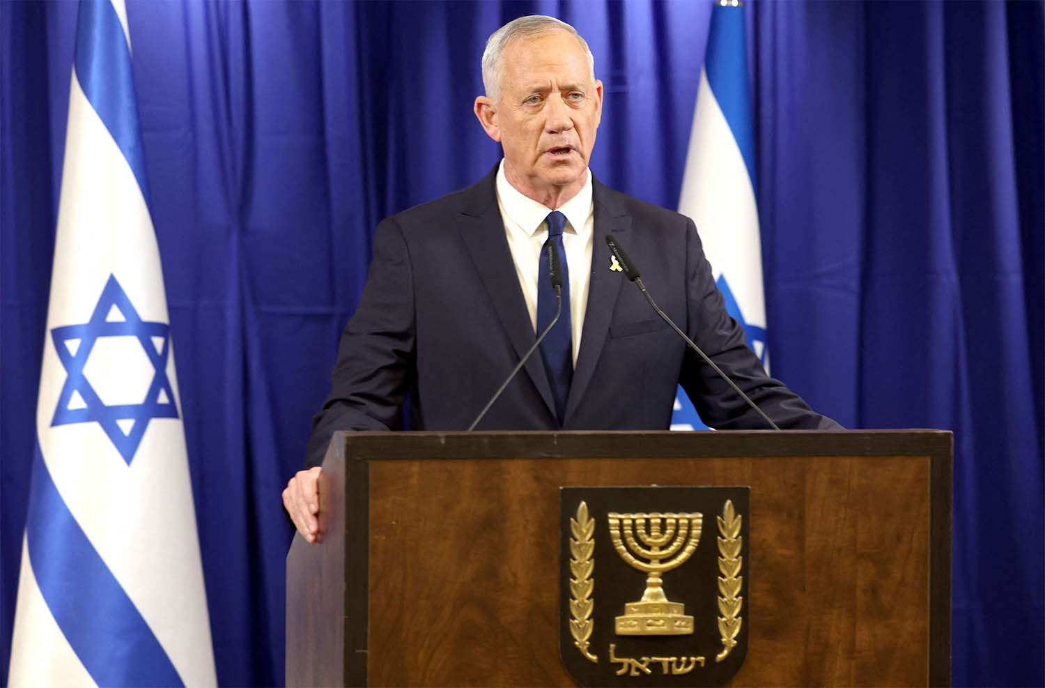 With Gantz gone, Netanyahu would lose the backing of the centrist bloc 