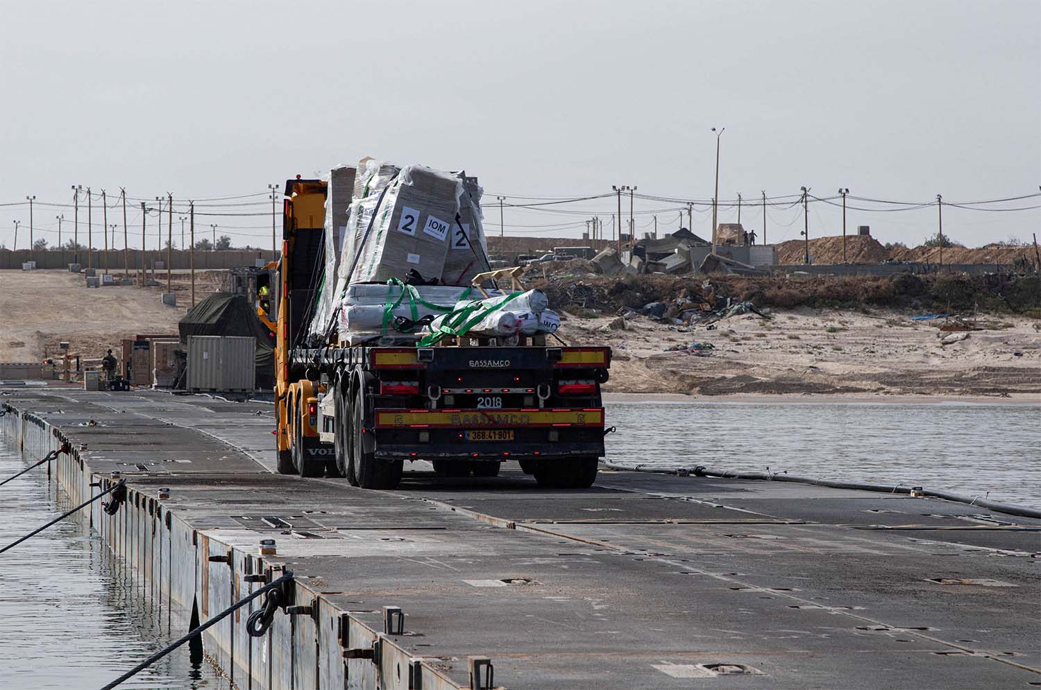 The floating US military pier off Gaza had just resumed bringing humanitarian aid into the enclave after being suspended over the weekend