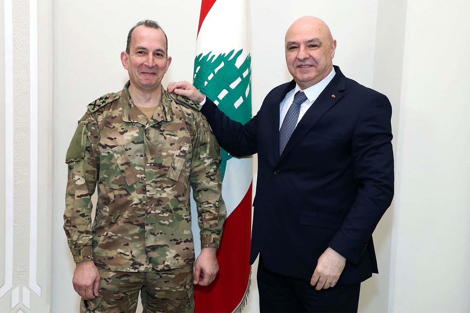 Haykal (L) had been due to arrive in Washington on Tuesday for meetings on military assistance and border-security cooperation