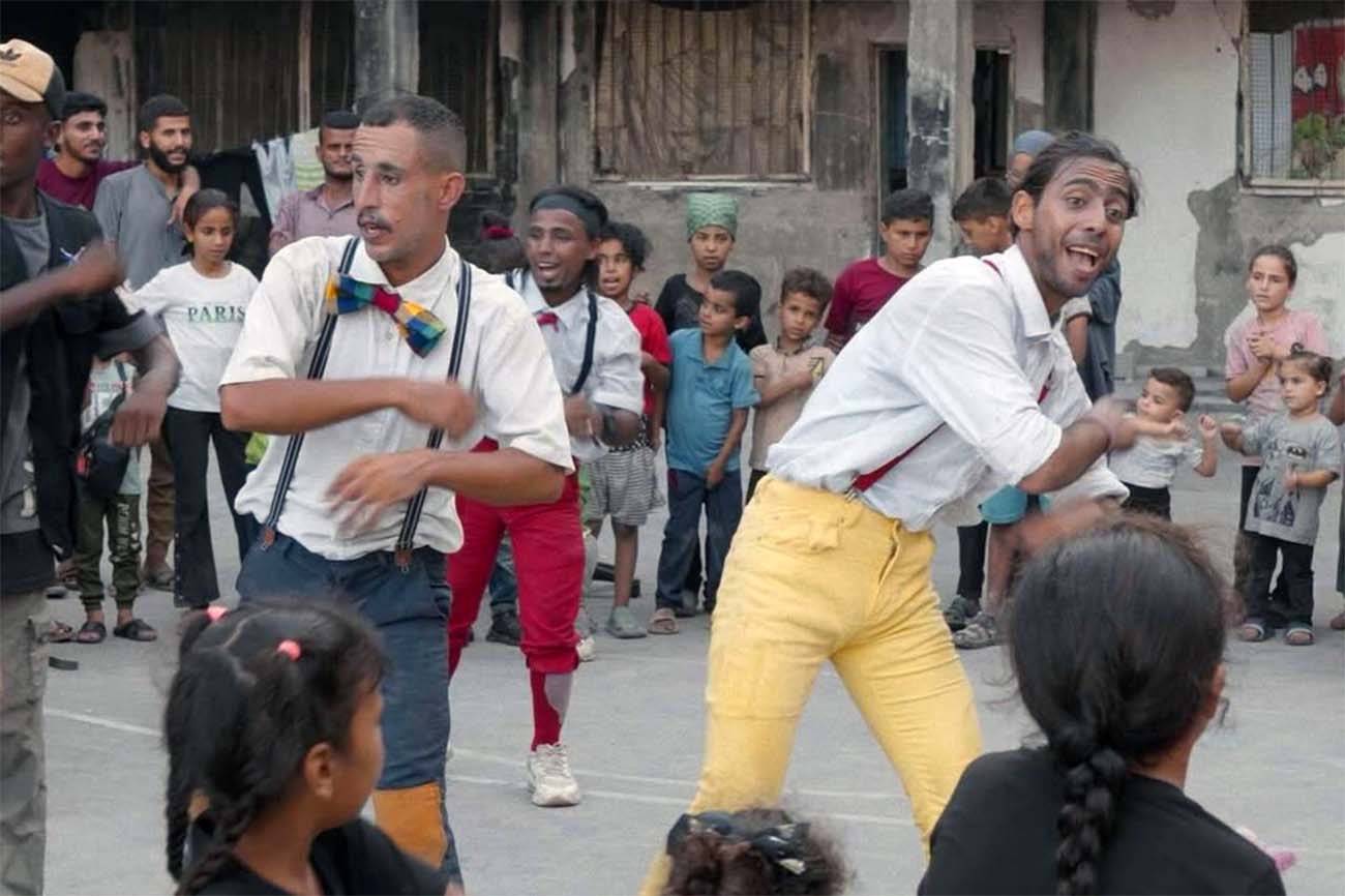 "We can't stop the bombs, but we can make the kids forget them for an hour"