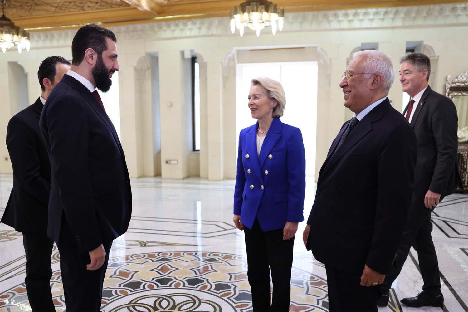 The meeting marks the first visit by top EU officials to Syria since the ouster of Bashar al-Assad in December 2024