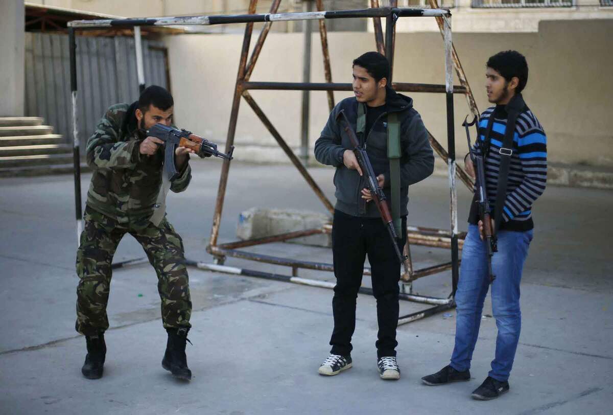 All weapons, including rifles such as AK-47s