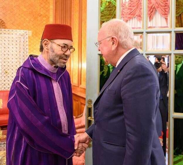 The Moroccan Monarch receives Ross McInnes, Chairman of the Board of Directors of Safran Group