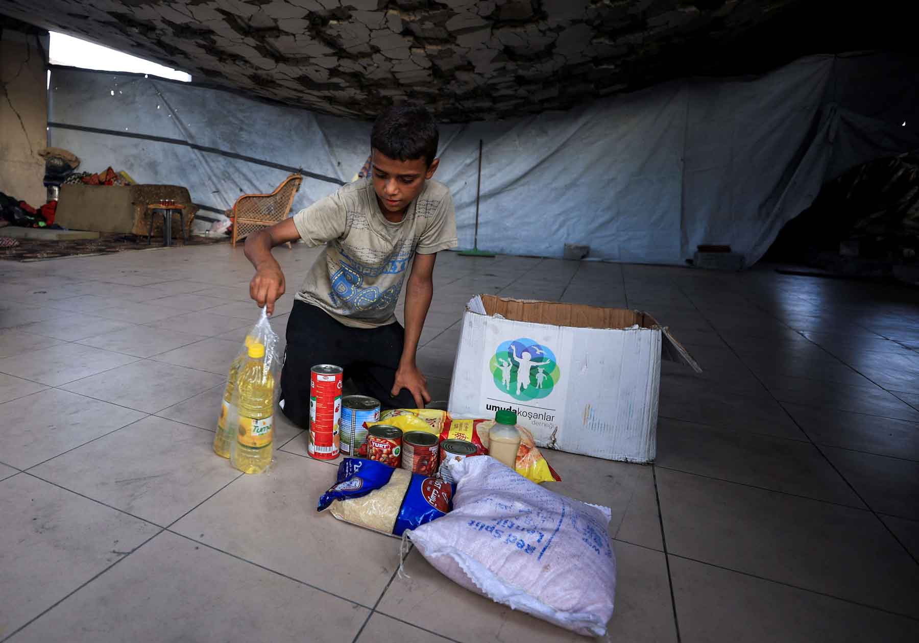 Entirely dependent on aid