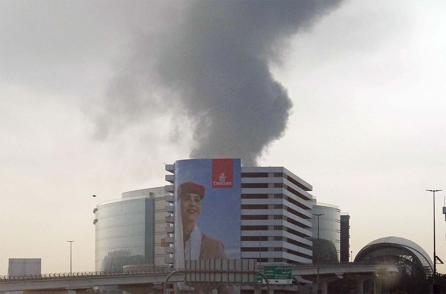 Some flights were diverted to Dubai's Maktoum airport
